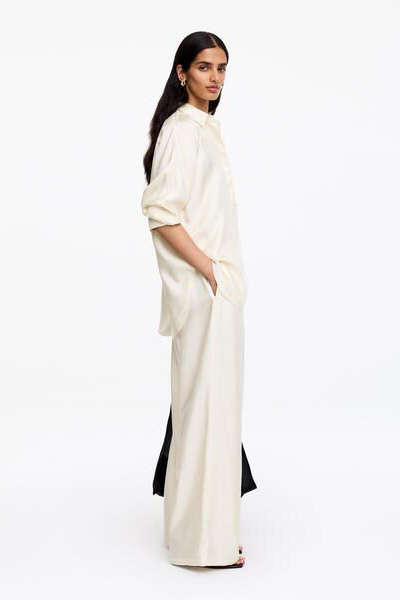 Silk Twill Shirt – Off-white – Women – ARKET NO