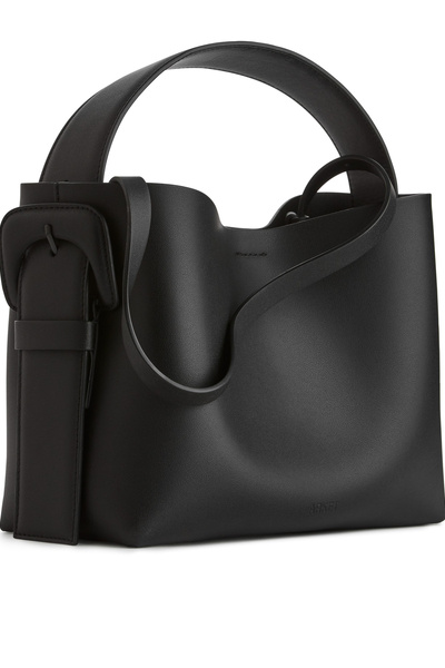 Rigid Leather Crossbody Bag – Black – Women – ARKET DK