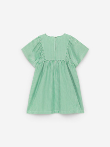 Cotton Poplin Dress  Green/White  Children  ARKET EU