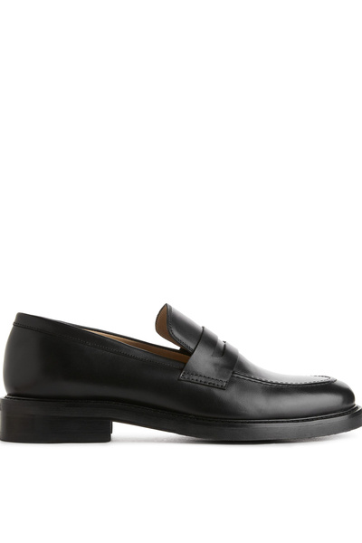 ARKET レザーローファー Moccasin Leather Loafers – Black – Women – ARKET EU