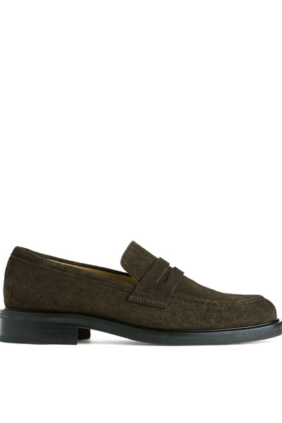 ARKET レザーローファー Chunky-Sole Leather Loafers - Black - ARKET