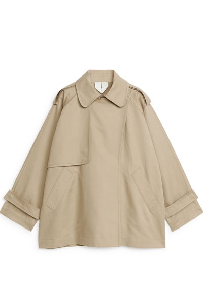 Trench-coat court – Beige – Femme – ARKET FR