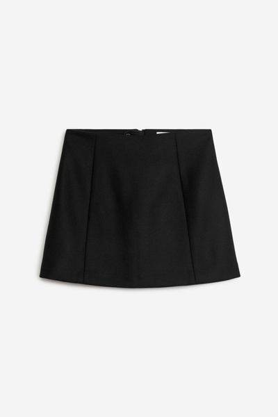 Minijupe en laine – Noir – Femme – ARKET FR
