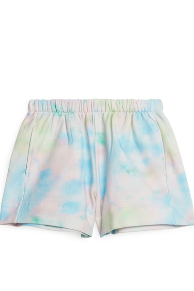 Pantalones cortos de rizo francés – Azul/tie-dye – ARKET ES