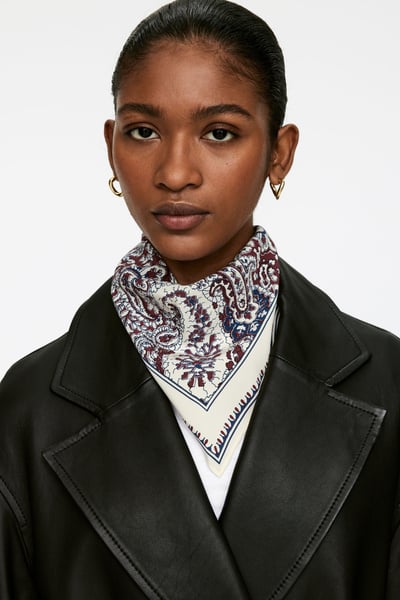 Foulard En Soie Multicolore France De Ry - Occasion Femme, Fabrication Française