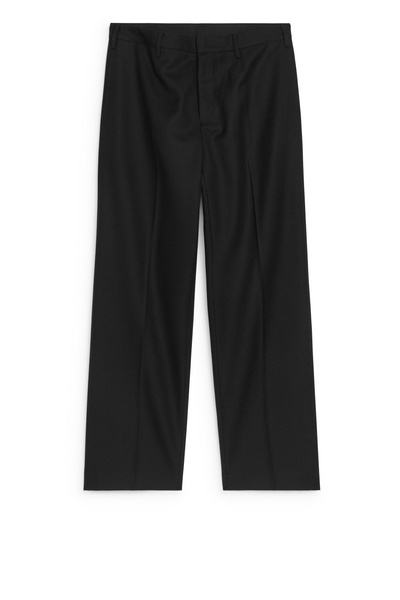 Tonywack Men's Wool Blend Trousers Black