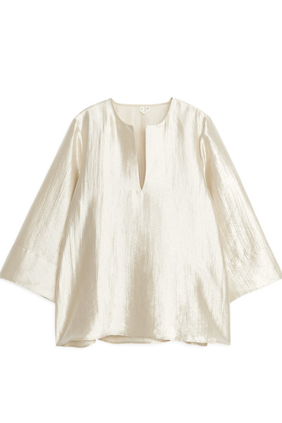 Pre-Order Pink Split Neck Fall Printed Crinkled Blouse