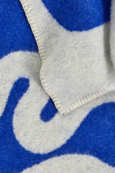 ARKET Klippan Blanket 青 ARKET Klippan Blanket 青 Klippan Wool Blanket – Blue/White