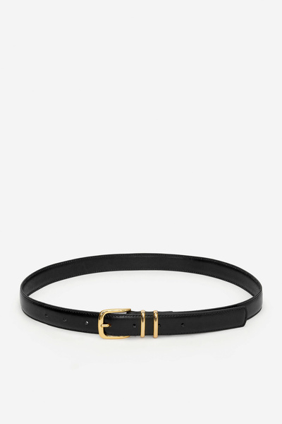 Ceinture en cuir – Noir – Femme – ARKET FR