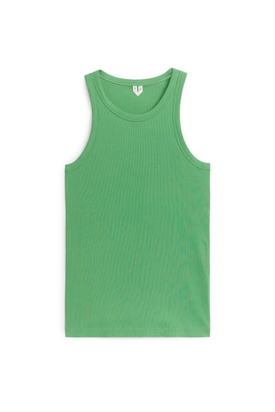 Rib Racer Tank Top – Dark Blue – ARKET GB