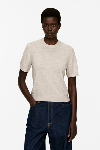Beige Knit T-shirt