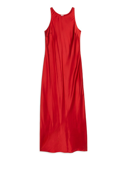 Silk Slip Dress – Red – Women – ARKET NL