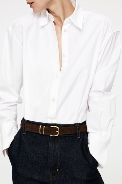 Belt In Suede Sc19 Dark Brown