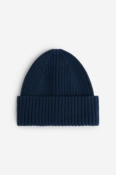 Gorro de punto de canalé – Azul oscuro – Children – ARKET ES
