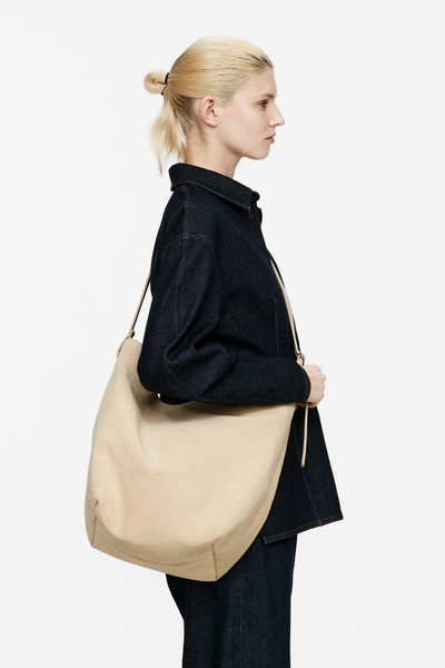 Sola Suede Bag - Beige