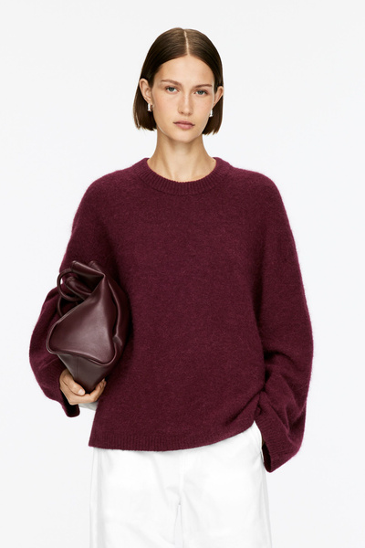 Alpaca-Wool Blend Jumper – Dark Burgundy – Women – ARKET NL