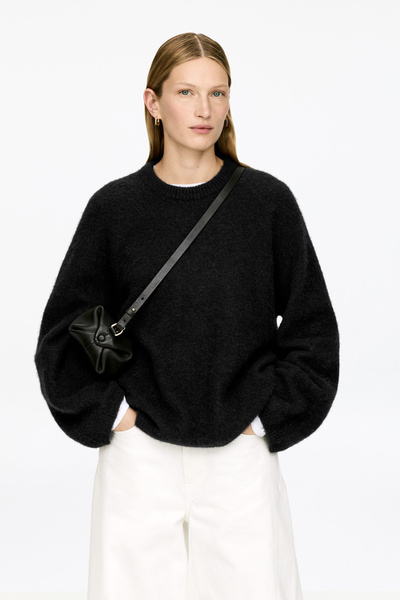 Pull en mélange de laine et d'alpaga – Noir – ARKET FR