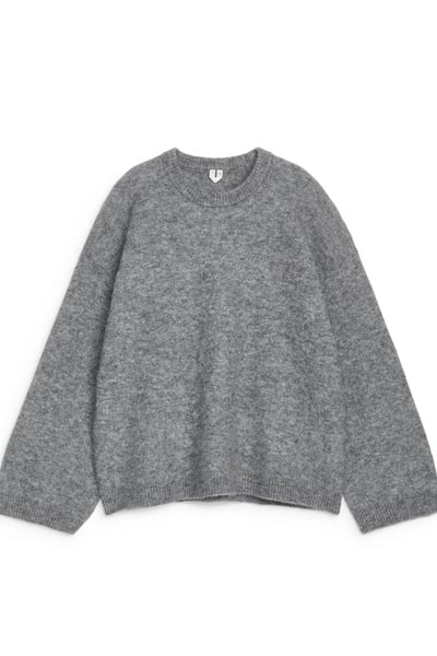 Pull en mélange de laine et d'alpaga – Gris clair – ARKET FR
