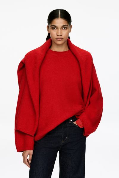Pull en mélange de laine et d'alpaga – Rouge – ARKET FR