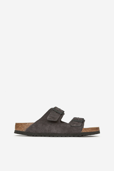 Birkenstock Arizona Suede Sandals  Dark Grey  ARKET EU