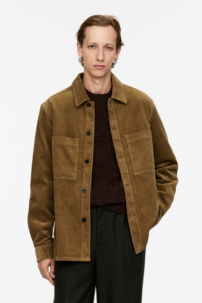 Cord Overshirt Jacket Beige