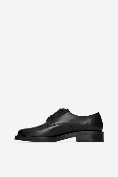 Leather Derby Shoes – Black – Men – ARKET DK