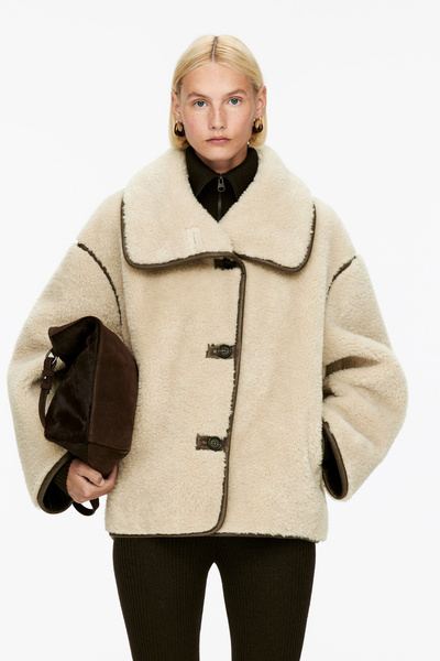 Veste courte en molleton – Beige – Femme – ARKET FR