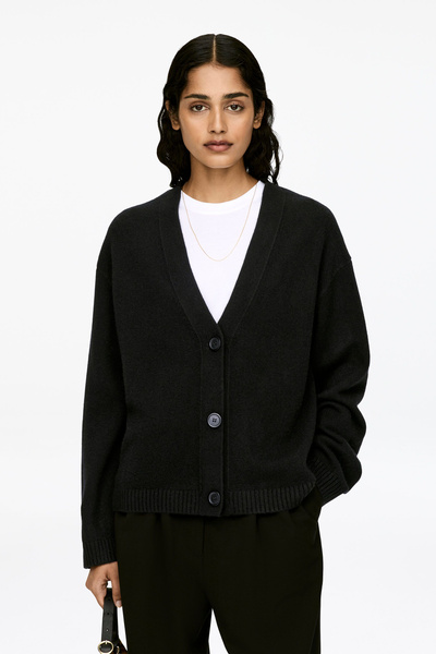 Cashmere-Wool Cardigan – Black – Women – ARKET GB