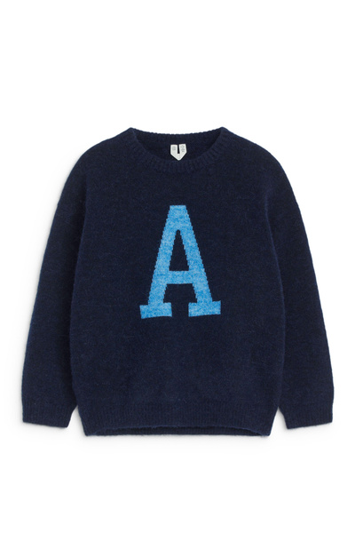 Jersey en mezcla de lana y alpaca – Azul oscuro – ARKET ES