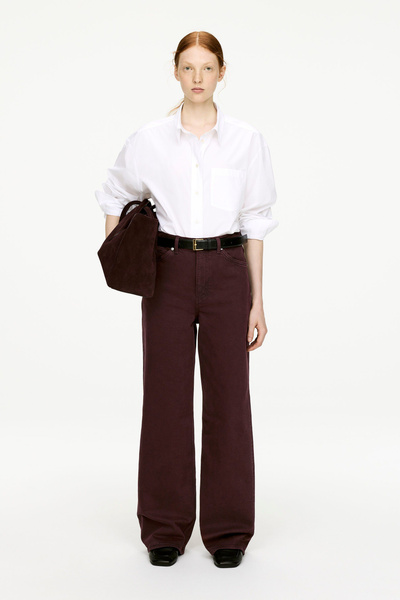 LUPINE Flared Jeans – Burgundy – Women – ARKET NO