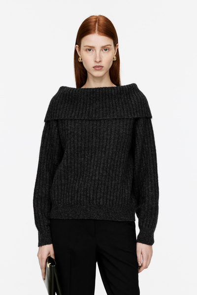 Pull Femme Côtelé Rouge épaules Dénudées INC International Concepts - Tailles XS à XL - Neuf Avec étiquettes