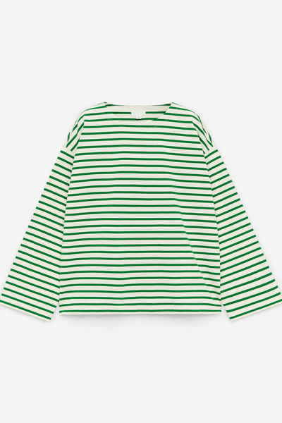 Long-Sleeve T-Shirt – Green/Off White – Women – ARKET EU