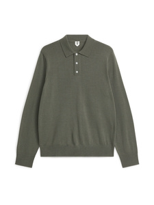トップス ARKET Merino Polo Jumper Merino Polo Jumper – Black – Men – ARKET WW