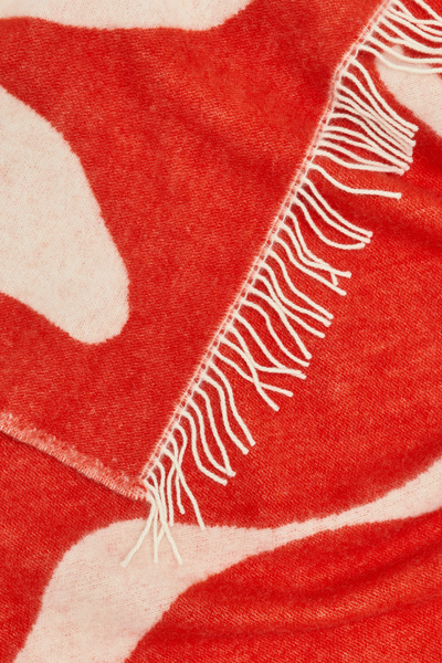 arket ブランケット Klippan Wool Blanket – White/Red – Homeware – ARKET NL