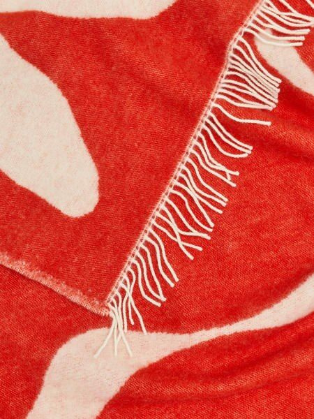 arket ブランケット Klippan Wool Blanket – White/Red – ARKET EU