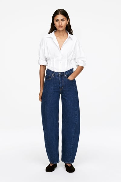 Jean barrel BLOOM – Bleu – Femme – ARKET FR