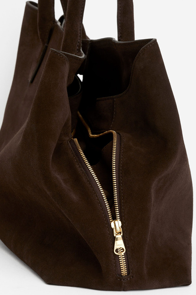 Suede Tote Bag – Brown – Women – ARKET EU