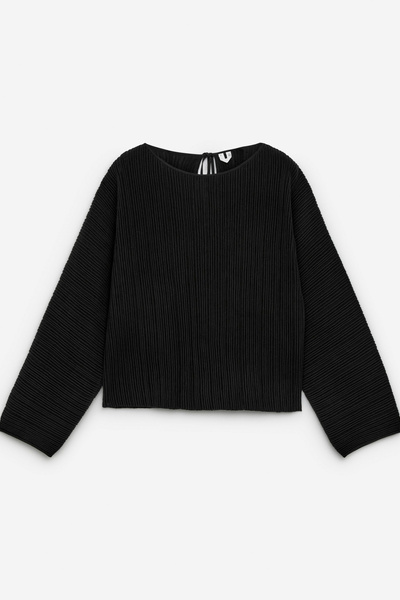 Haut en maille côtelée – Noir – Femme – ARKET FR