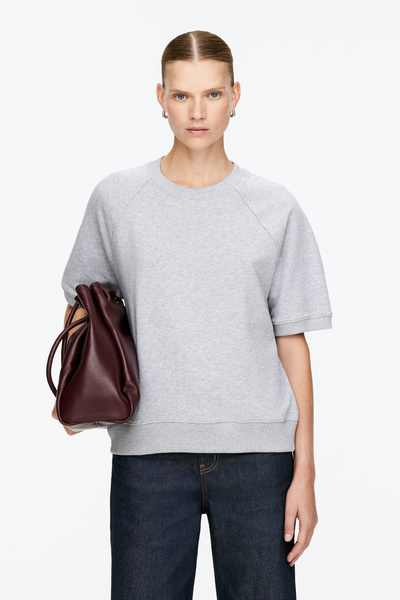 Sudadera de rizo francés – Gris jaspeado – Women – ARKET ES