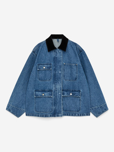 Cord-Collar Denim Jacket – Blue – Women – ARKET NO