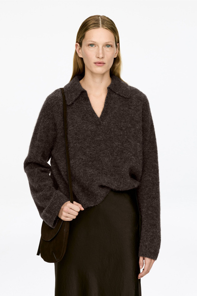 Alpaca-Wool Blend Jumper – Brown – Women – ARKET NL