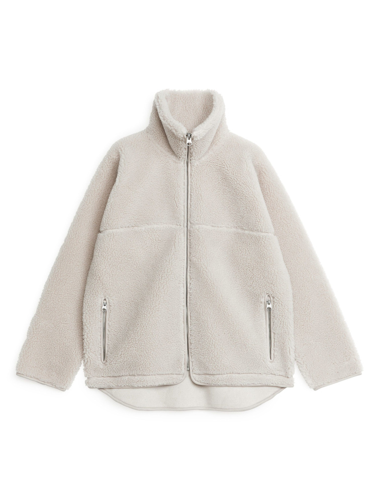 Teddyjacke mit Stehkragen CremeweiB Women ARKET AT