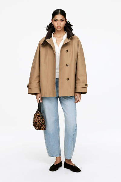 Lined Cotton Jacket – Dark Beige – Women – ARKET WW