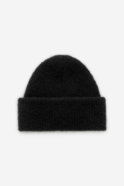 Alpaca-Wool Blend Beanie – Black – Women – ARKET NL