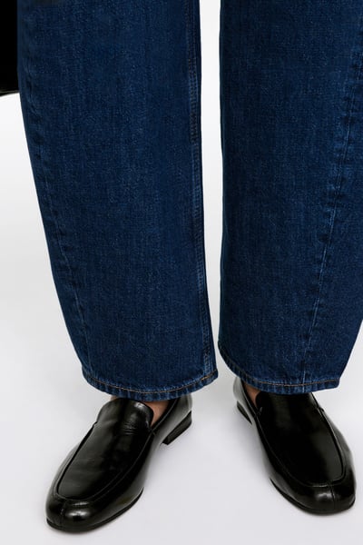 Lacquered Leather Loafers – Black – Women – ARKET GB