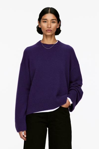 Oversized Pure Cashmere Jumper – Purple – Women – ARKET NL