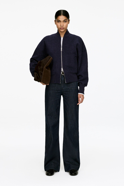 Boiled Wool Jacket – Dark Blue – Women – ARKET GB