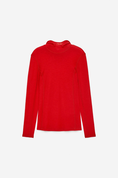 Pull en laine à col roulé - Marron foncé - Femme - FR