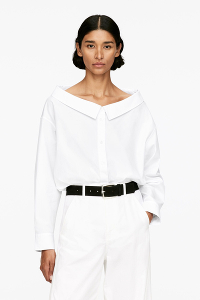 Chemisier à encolure dégagée – Blanc – Femme – ARKET FR