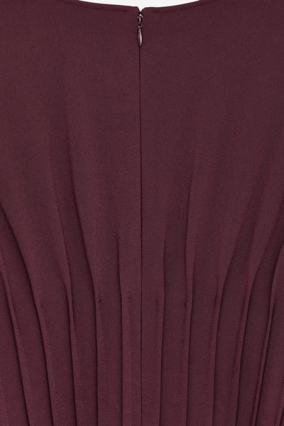 open lace back dress Sleeveless Crepe Pleated Dress  shopaleena